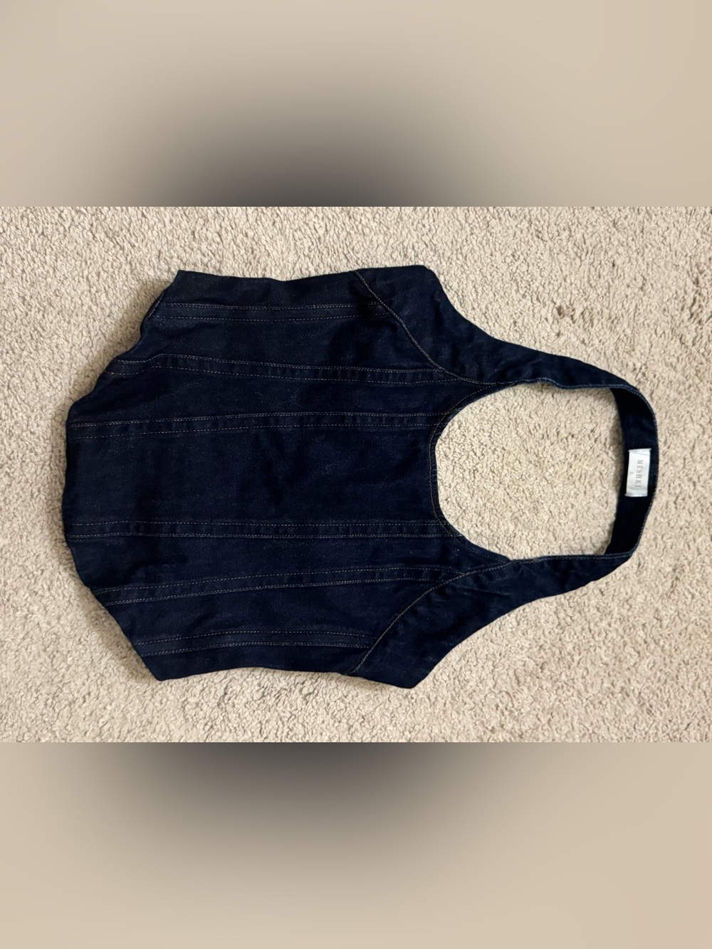 MESHKI denim halter top - Picture 4 of 5